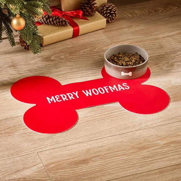 Merry Woofmas Pet Feeding Mat
