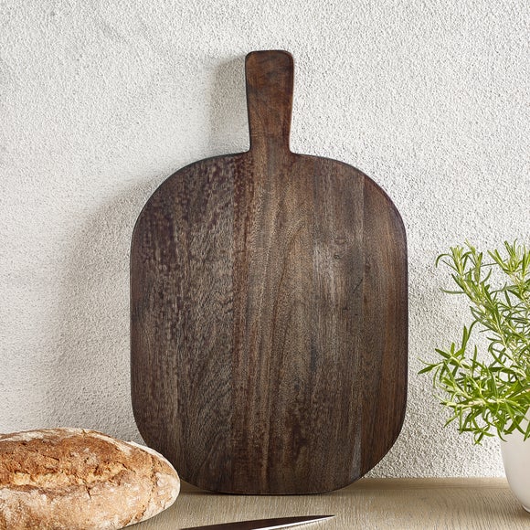 Dark Wood Paddle Serving Board