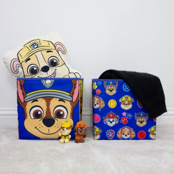 View Set Of 2 Paw Patrol Faces Storage Boxes View Set Of 2 Paw Patrol Faces Storage Boxes