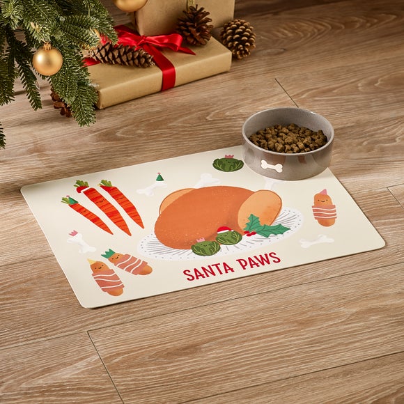Santa Paws Pet Feeding Mat