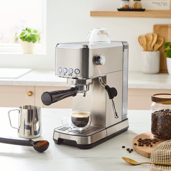 Slim Espresso Coffee Machine & Milk Frothing Jug