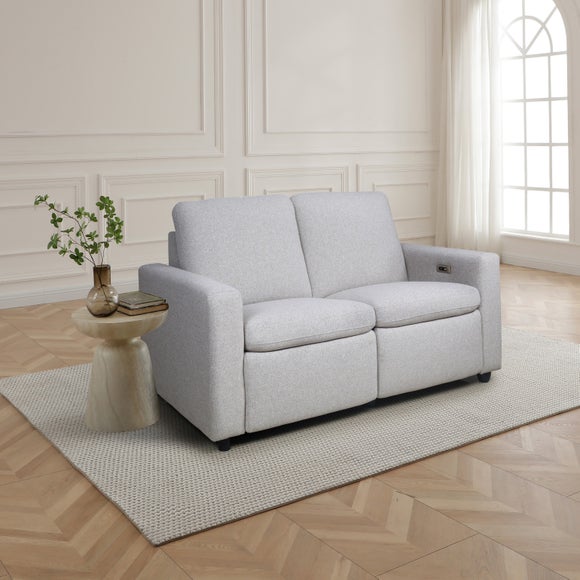 Click to view product details and reviews for Zaria Boxy Basketweave Power Recliner 2 Seater Sofa.