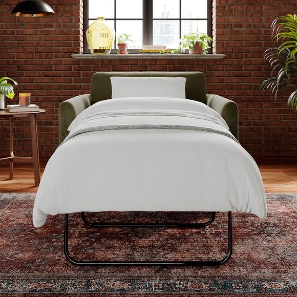 View Max Velvet Single Snuggle Sofa Bed View Max Velvet Single Snuggle Sofa Bed