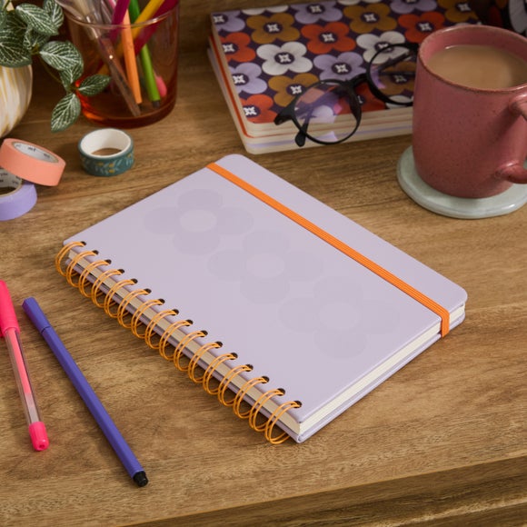 Elements A5 Faux Leather Flower Weekly Diary