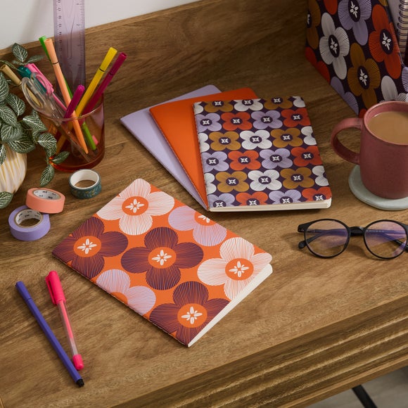 Elements Set of 4 A5 Flower Notebook Refills