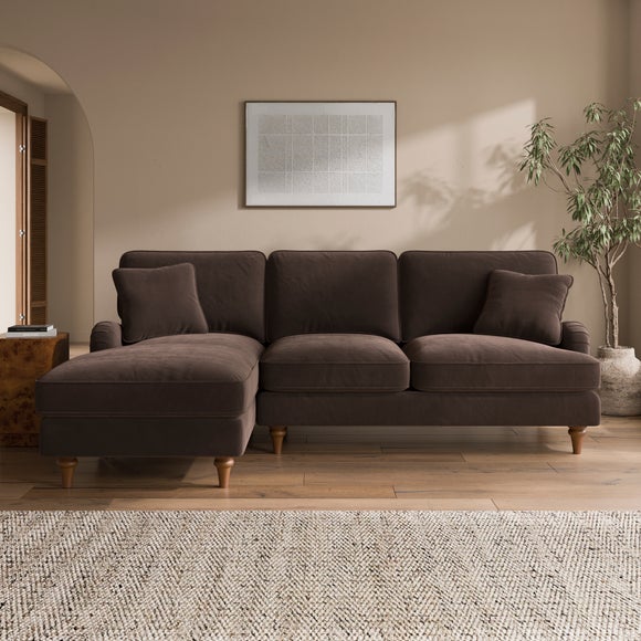 Beatrice II Velvet Corner Chaise Sofa