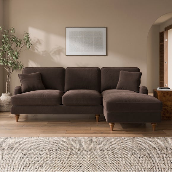 Beatrice II Velvet Corner Chaise Sofa