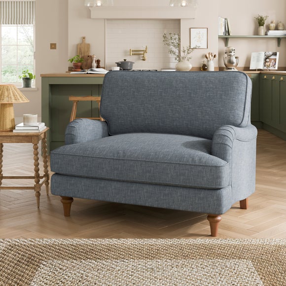 Beatrice II Faux Linen Snuggle Chair