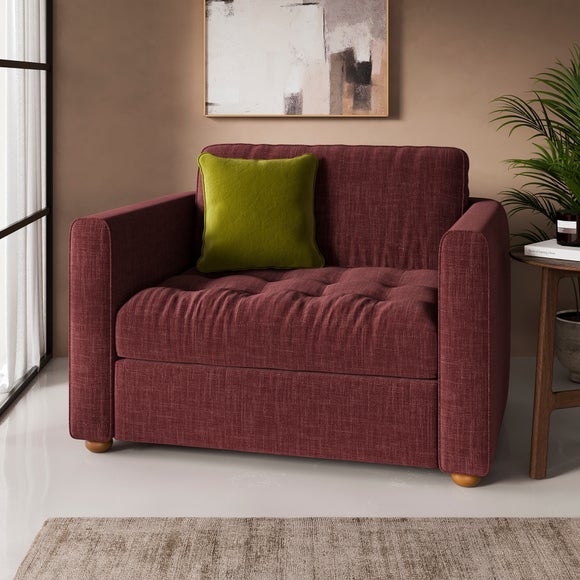 Zoe II Faux Linen Snuggle Chair