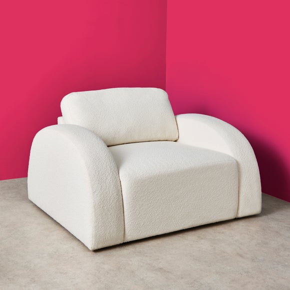 Yinka IIori Half Moon Boucle Snuggle Chair