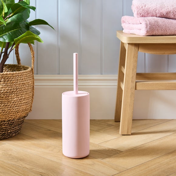 Pink Stoneware Toilet Brush