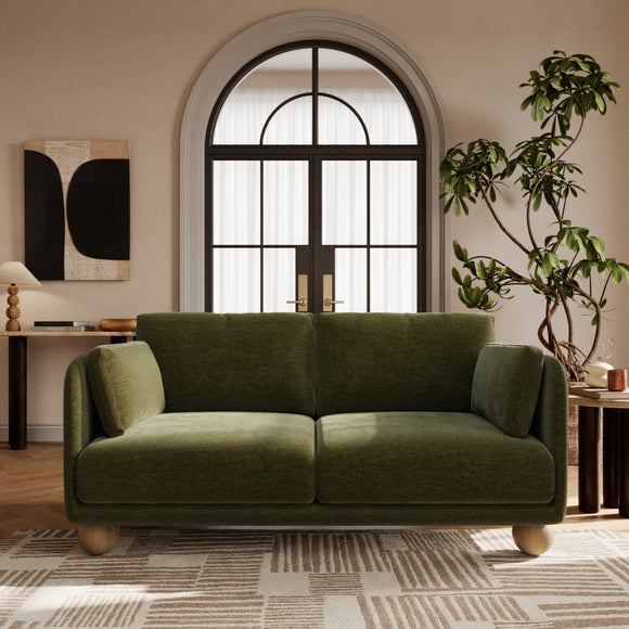 Armitage Chenille 2 Seater Sofa with Ball Feet