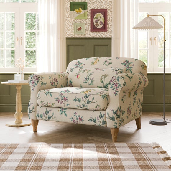 Millie Botanical Orchard Print Snuggle Chair