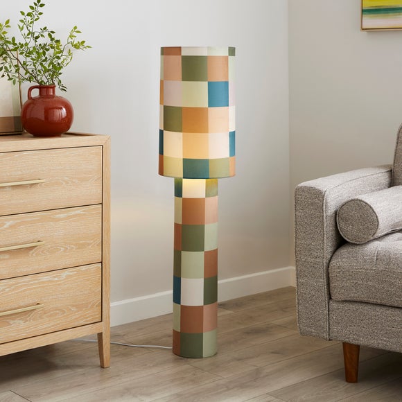 Clara Patchwork Fabric Floor Lamp