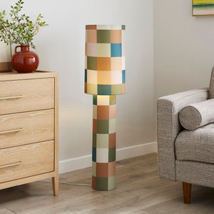 Clara Patchwork Fabric Floor Lamp