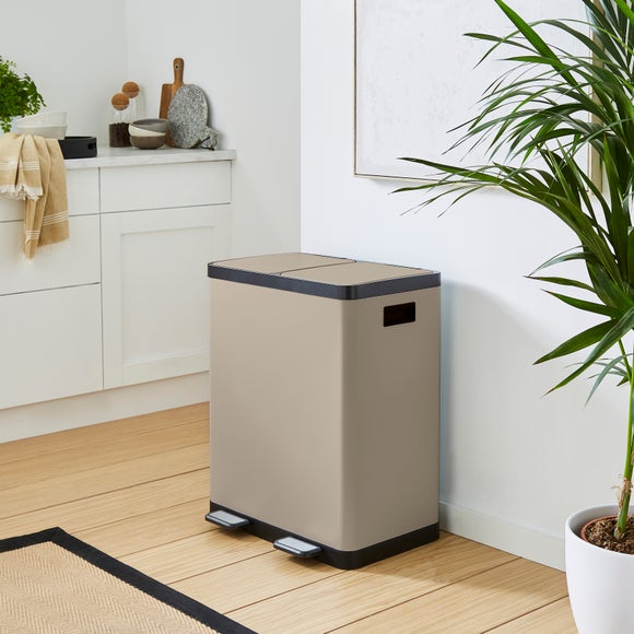 Dual 30/30L Recycling Pedal Bin