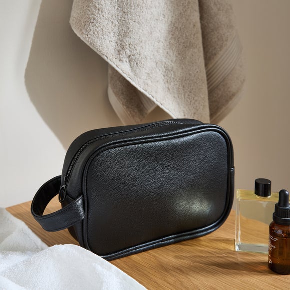 Faux Leather Wash Bag