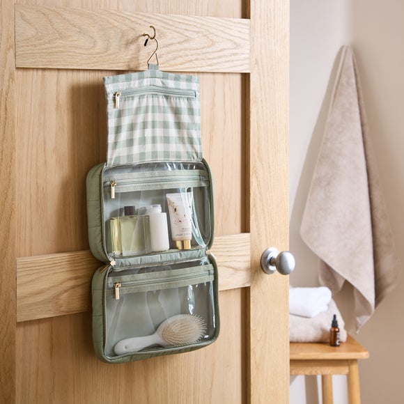 View Gingham Hanging Wash Bag View Gingham Hanging Wash Bag