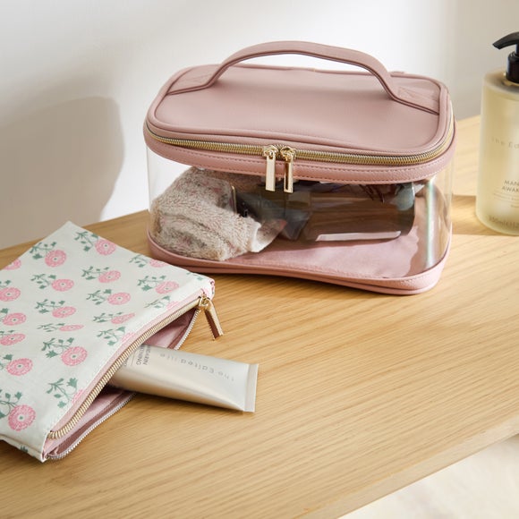 Set of 2 Floral Travel Vanity Bags