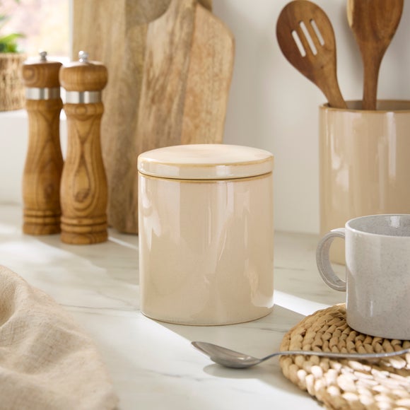 Reactive Glaze Stoneware Kitchen Canister