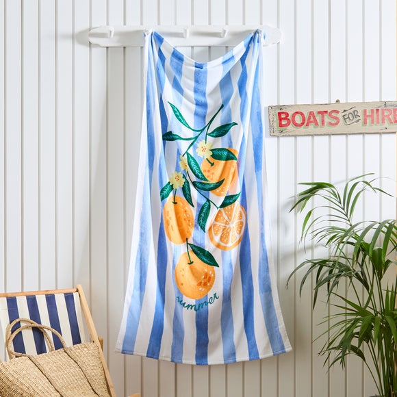Oranges 100% Cotton XL Beach Towel