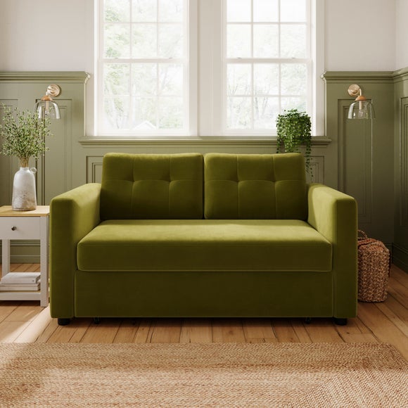 View Barker Velvet 2 Seater Trundle Sofa Bed View Barker Velvet 2 Seater Trundle Sofa Bed