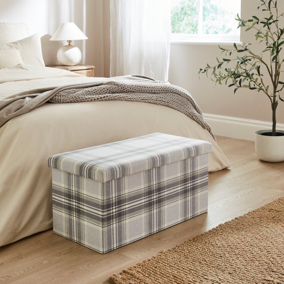 Charnwood Checked Rectangle Ottoman