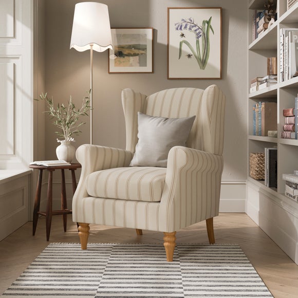 Charnwood Folkstone Stripe Scroll Armchair