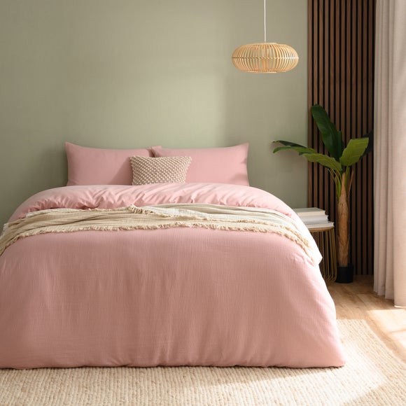 Newston Waffle Polycotton Duvet Cover & Pillowcase Set