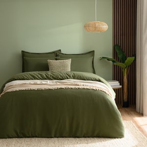 Newston Waffle Polycotton Duvet Cover & Pillowcase Set