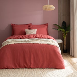 Newston Waffle Polycotton Duvet Cover & Pillowcase Set
