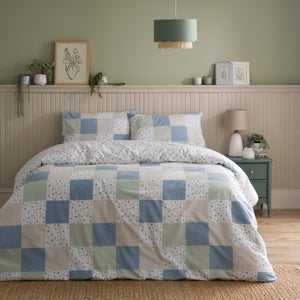 Ditsy Patchwork Duvet Cover And Pillowcase Set