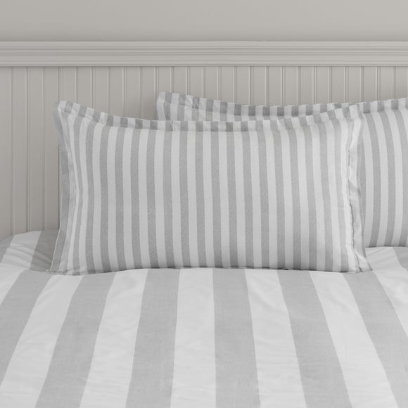 View Kent Broad Stripe 100 Cotton Oxford Pillowcase View Kent Broad Stripe 100 Cotton Oxford Pillowcase