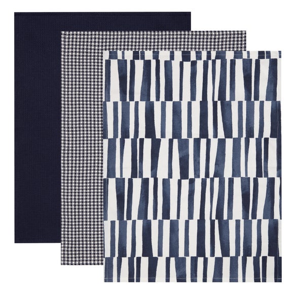 View Pack Of 3 Modern Geometric Tea Towels View Pack Of 3 Modern Geometric Tea Towels
