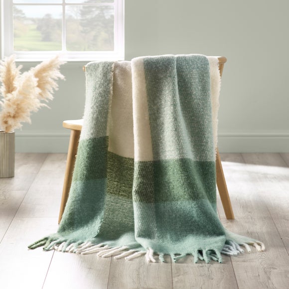 Catherine Lansfield Faux Mohair Check Throw 130cm x 170cm