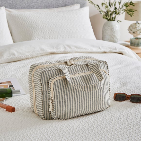 Coastal Stripe Cosmetic Travel Bag