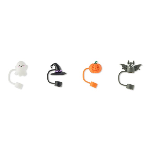 Set of 4 Halloween Straw Toppers