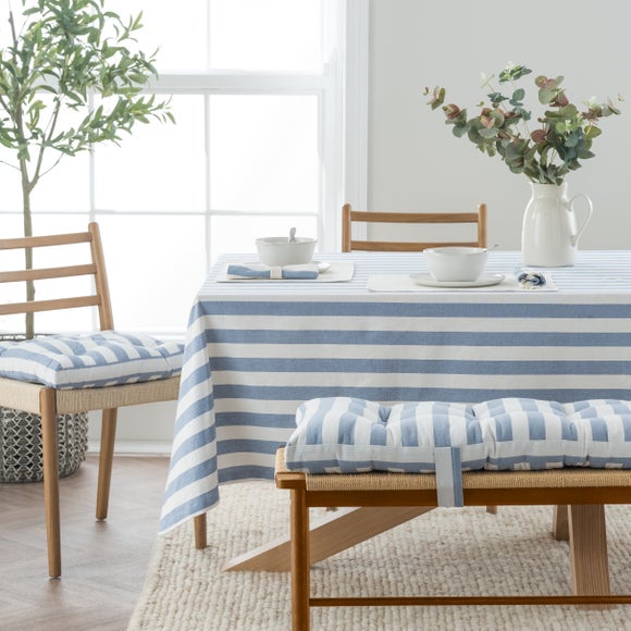 View Striped Cotton Tablecloth View Striped Cotton Tablecloth