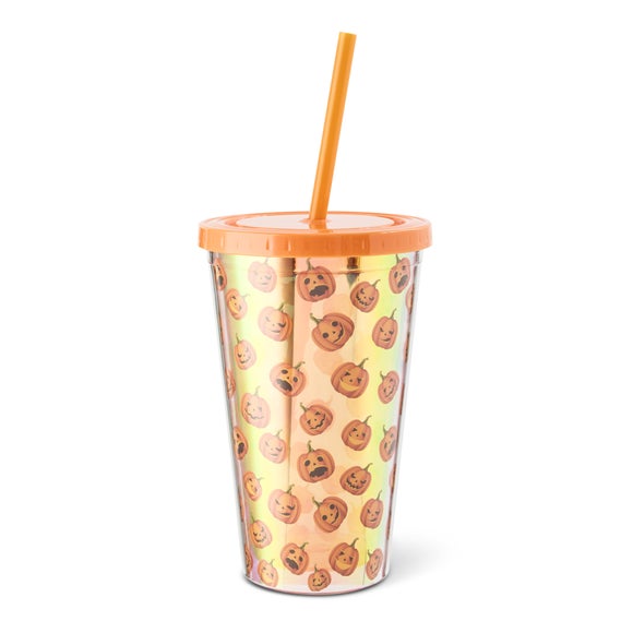 Photo of pumpkin plastic tumbler
