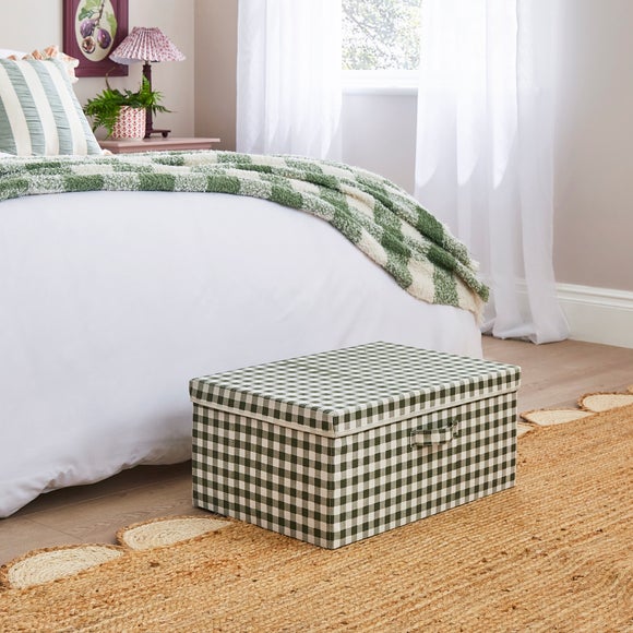 Checked Foldable Storage Box