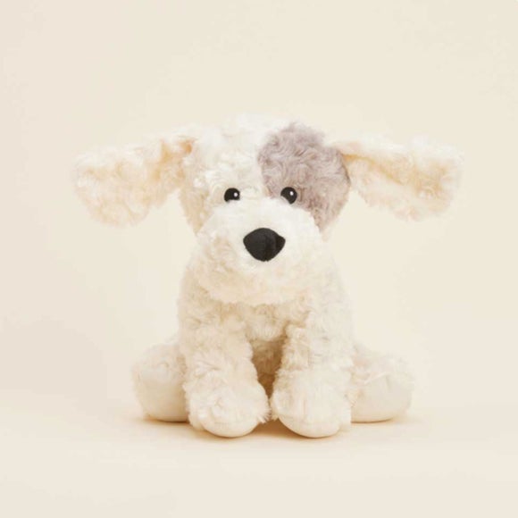 View Warmies Microwavable Curly Patch Dog Plush View Warmies Microwavable Curly Patch Dog Plush