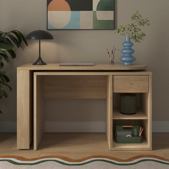 Malik Double Swivel Storage Desk