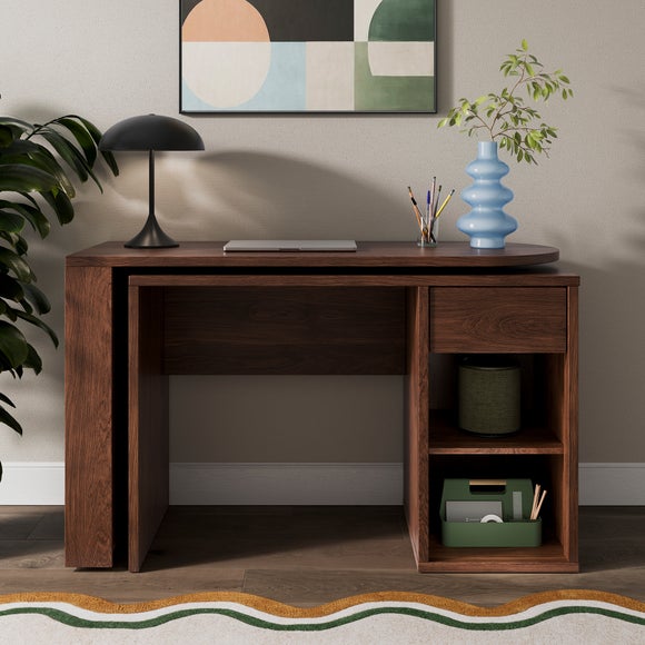 Malik Double Swivel Storage Desk