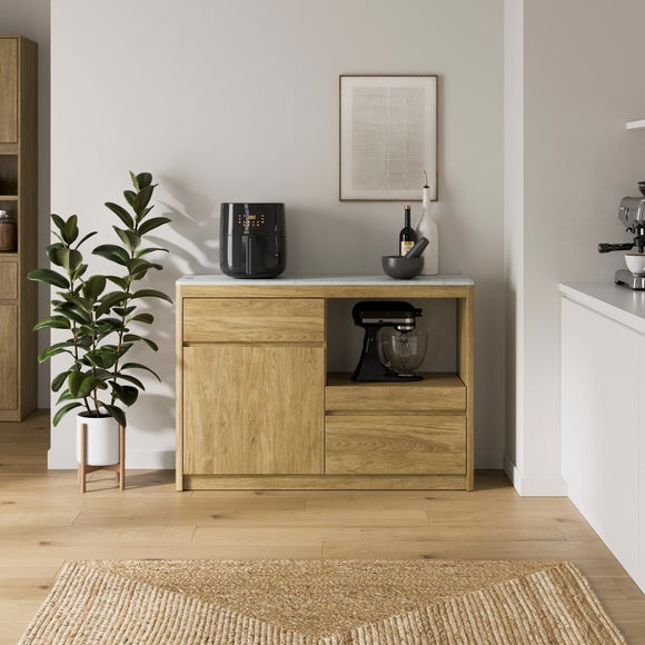 View Chalbury Wide Kitchen Cabinet- Oak Effect View Chalbury Wide Kitchen Cabinet- Oak Effect