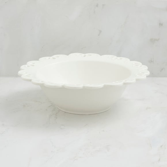 Charming Carved Dessert Serve Bowl