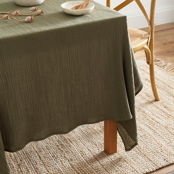 View Cotton Muslin Tablecloth View Cotton Muslin Tablecloth