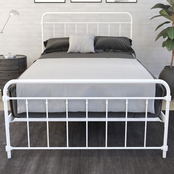 Return - Dorel Home Wallace Metal Double Bed, White