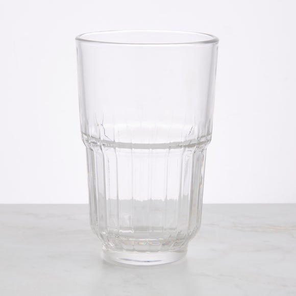 Stackable Ribbed High Ball Glass