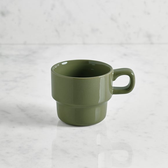 Photo of modern stacking stoneware mug