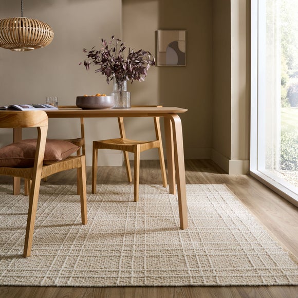 Boucle Checked Wool Rug